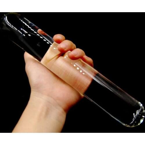Adult Crystal Glass Dildo G-spot Stimulation Clitoral Masturbation Massager Anal Butt Plug Sex Toys 228mmx36mm