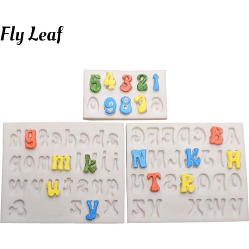 Fly Leaf Love English Number Silicone Mold Series 1 Five-pointed Star Cartoon Numbers Cake Mold DIY Hand Made Cake Decorating
