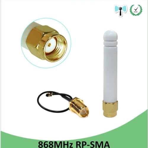 5pcs 868MHz 915MHz lora Antenna 3dbi RP-SMA Connector GSM 915 MHz 868 MHz antena antenne +21cm SMA Male /u.FL Pigtail Cable