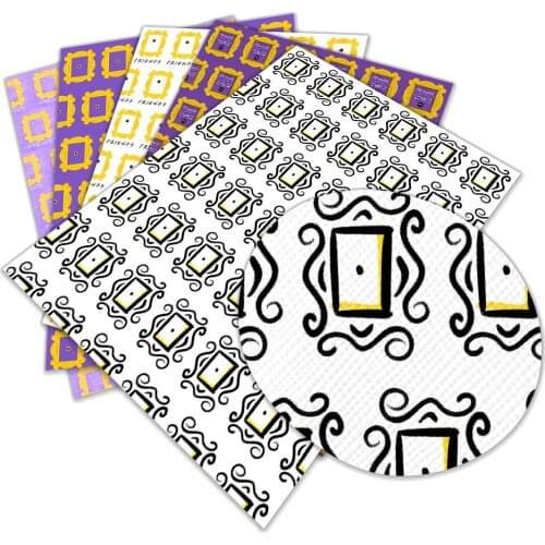 Best Friends Forever Printed Synthetic Faux Leather 30*136cm For Bow Synthetic Leather DIY Decoration Crafts