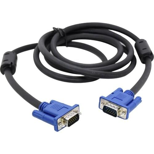 Qywo VGA cable VGA 15pin 3+9 male to male vedio cable for pc monitor projector 0.6m 1.5m 1.8m