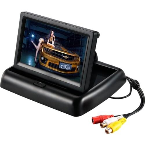 AZGIANT HD 4.3 Inch TFT-LCD Display Screen Foldable Car Reverse LCD Monitor Rear View Camera With Power Cable