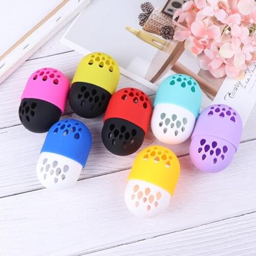 Cosmetic Blender Sponge Case Puff Holder Soft Silicone Powder Puff Drying Holder Egg Stand Beauty Pad Makeup Sponge Display Rack