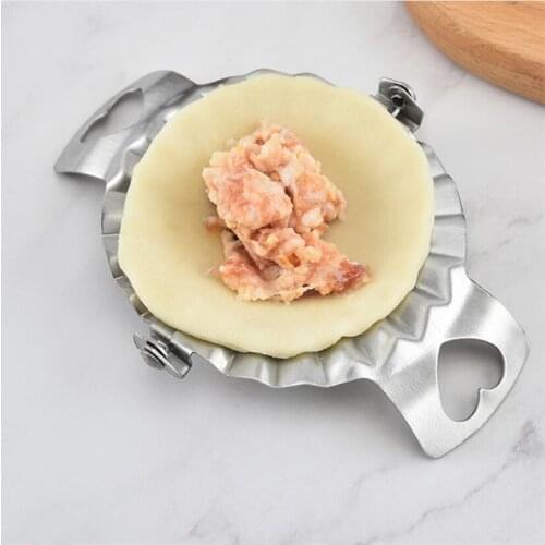 Kitchen Stainless Steel Heart Dumpling Maker Wraper Dough Cutter Pie Ravioli Dumpling Mould Stuffed Meat Spoon Kitchen Tools