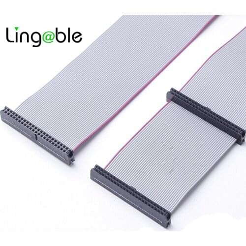 Lingable Hard Drive Cable IDE 44 Pin Female to Dual Female Extension Data Flat Ribbon HDD Cables Line 20CM for HDD SSD