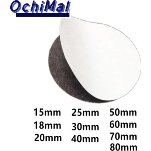 15mm 18mm 20mm 30mm 40mm 1mm Round magnet Rubber Fridge Magnetic Sticker Fit Glass Cabochon Refrigerator Blackboard DIY Crafts