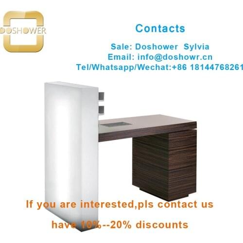 Doshower DS-W1761 manicure table with acrylic nail polish wall racks with modern nail station furniture bar manicure table