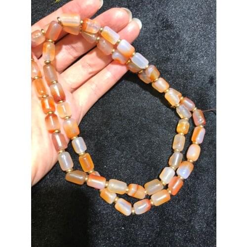 Magic Power Tibetan old Agate Bead Necklace Amulet Talisman Timestown UPD22A