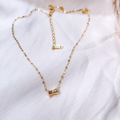 YUN RUO Slim Waist Pendant Necklace Rose Gold Color Fashion Titanium Steel Woman Jewelry Birthday Gift Never Fade Drop Shipping