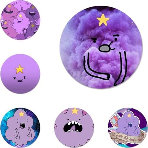Adventure Time Lumpy Space Princess Icons Pins Badge Decoration Brooches Metal Badges For Backpack Decoration 58mm