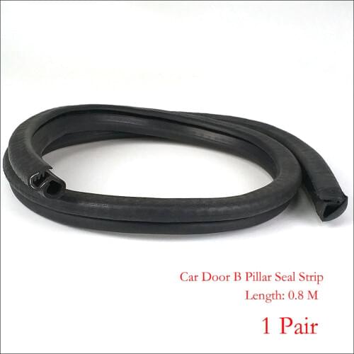 1Pair 0.8M Car Door B Pillar Rubber Seal Strip For VW Golf 4 5 6 For Ford Focus Universal Car Accessories