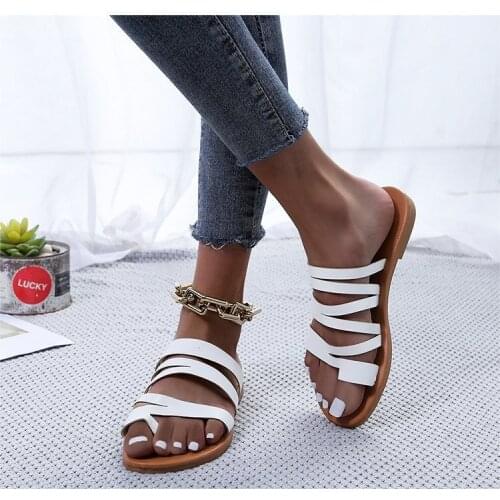 Large Size Sandals Women Summer New Toe Womens Shoes And Slippers Women Female Flats Flip-flop Sandals