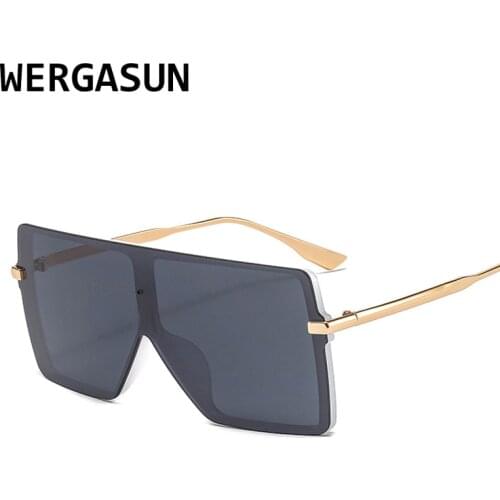 Oversized Shades Sunglasses Women Fashion Square Glasses Big Frame Sun Glasses Female Vintage Retro Unisex Oculos Feminino