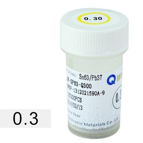 125k/bottle 0.3mm lead BGA reballing balls solder balls