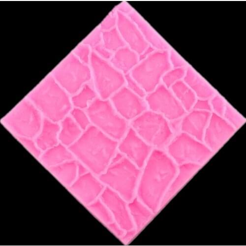 Ancient stone brick wall texture fondant cake mold Antique stone brick wall mold cake peripheral decoration