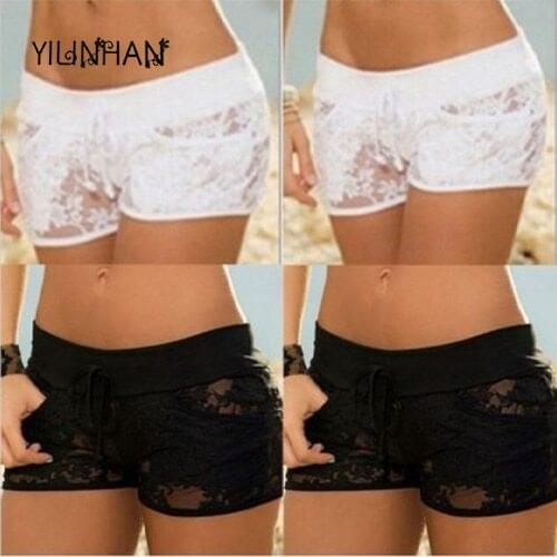 YILINHAN Sexy Black Mesh Seamless Womens Panties Plus Size 2XL Red Lace Bow Underwear Bottom Womens Shorts Boxer Briefs New