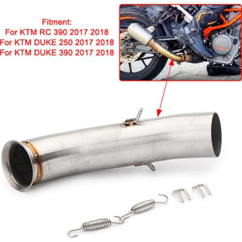 Universal Motorcycle Exhaust Pipe Moto Muffler Middle Link Pipe For KTM DUKE 390 250 Duke RC 390 RC390 2017 2018 17 Slip-on