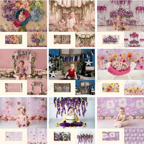 Vintage Flower Photography Backdrop Newborn Baby Girl Maternity Artistic Portrait Background Children Photo Studio Prop