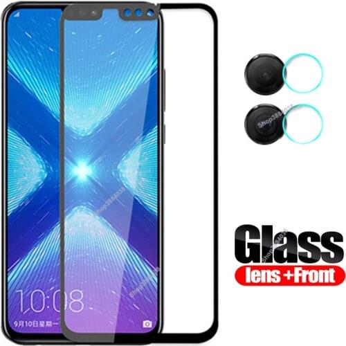 Protective Glass On For Huawei Honor 8x Screen Protector Full Cover Tempered Glass on honor 8x 8 x with Camera Glass Film