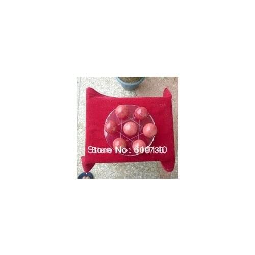 00158 7pcs NATURAL RED JADE CRYSTAL SPHERE BALL HEALING