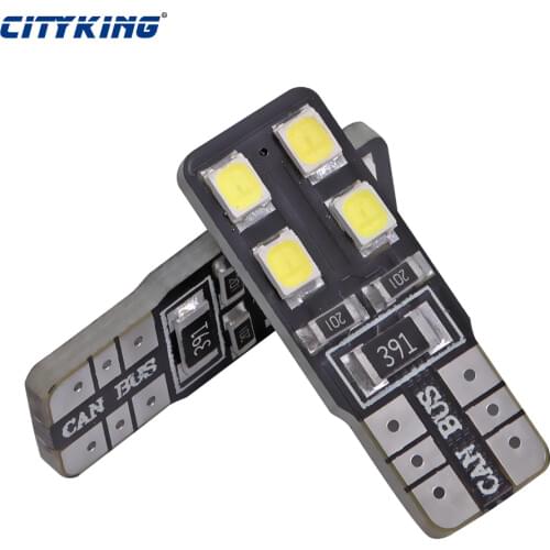 10 x T10 led Canbus bulb 194 168 W5W 2835 led t10 8SMD Car Side Wedge Lights Parking Bulb Error Free Auto Car clearance light