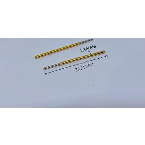 100pcs Metal Brass Nickel-Plated Compression Test Pin P100-Q1 Diameter 1.36mm Household Electronic Universal Probe
