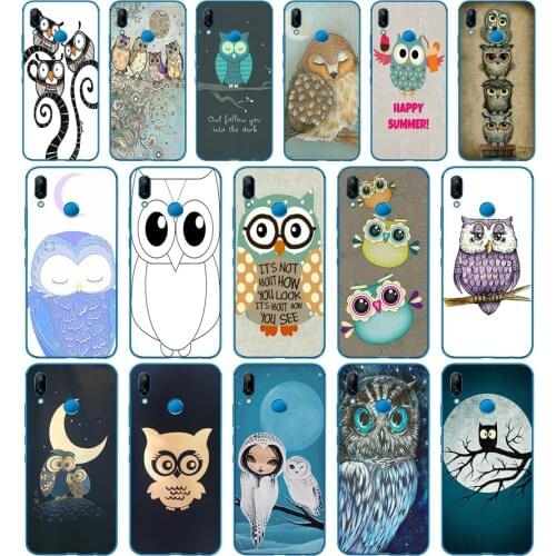185DD Owl Soft Soft Silicone Cover for Huawei P9 P10 P20 P30 Lite mate 10 20 PRO lite p smart 2019 case