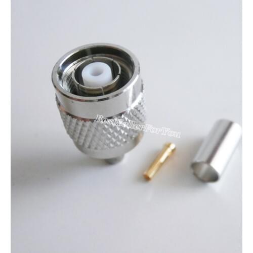 1X RP-Connector TNC Crimp Plug Male Female Pin Connector For LMR195 RG58 RG142 RG400 Cable