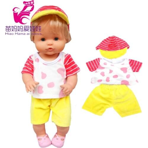 35cm Baby Doll Clothes Set Hat for 38cm Nenuco Ropa Y Su Hermanita Toy Doll Accessories