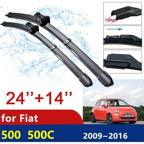 Car Wiper Blades for FIAT 500 500C 2009~2016 Front Window Windshield Windscreen Car Accessories 2010 2011 2012 2013 2014 2015
