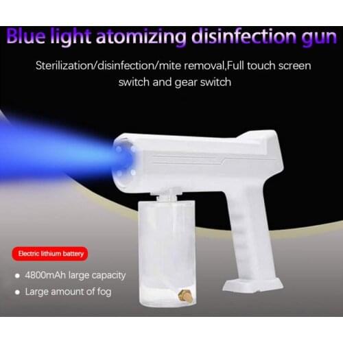 300 ML 110V-240V Wireless Nano Blue Light Steam Spray Portable Disinfection Sprayer Gun USB Charging For Home Office Dropship