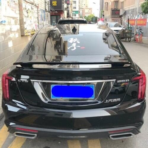 CEYUSOT For CAR Trunk Universal Spoiler Accessories NEW Cadillac CT5 Sedan ABS Plastic Rear Lip Refit Black Wing Tail 129CM Long