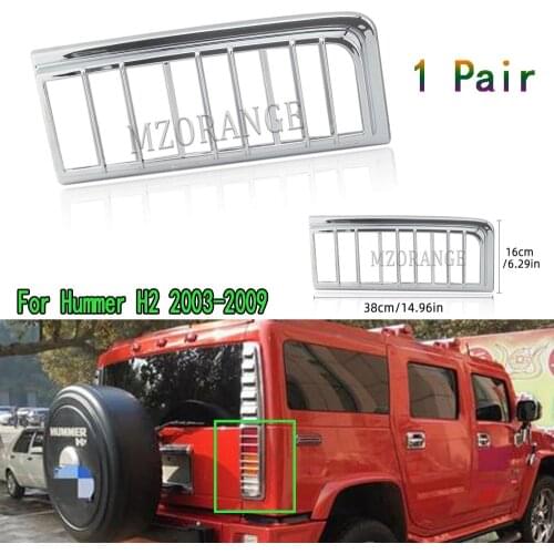 Taillight Decorative Frame For Hummer H2 2003 2004 2005 2006 2007 2008 2009 Chrome Trims Car Modification Accessories