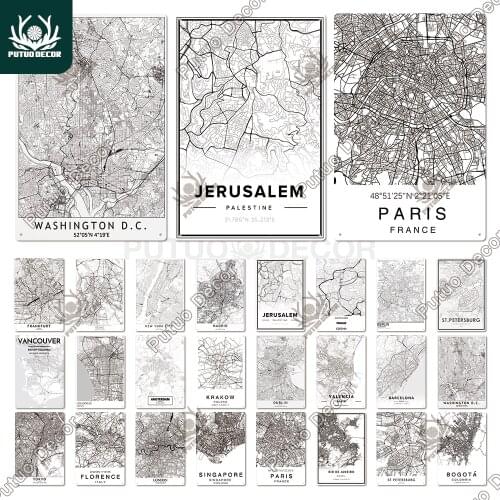 Putuo Decor City Longitude and Latitude Vintage Metal Sign Tin Plaque Metal Plaque for Living Room Study Home Wall Decoration