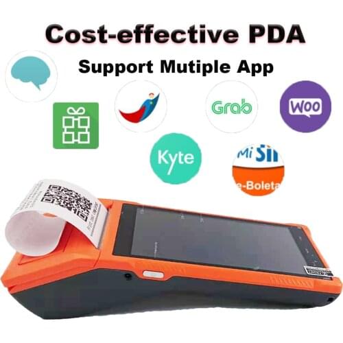 GOOJPRT Android 8.1 PDA With 58mm Bluetooth Thermal Receipt Printer 3G WiFi Mobile Order Wireless POS Terminal