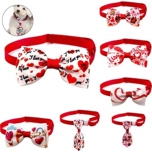 Kawaii Pet Dog Cat Necklace Adjustable Strap for Cat Collar Dogs Accessories Pet Dog Bow Tie Puppy Bow Ties Dog Pet Supplies