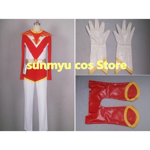Free Shipping!Choujin Sentai Jetman Red Hawk Cosplay Costume,Custom Size Halloween Wholesale
