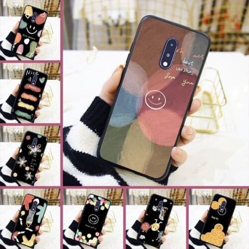 For OnePlus 3 3T 5 5T 6 6T 7 7 Pro Soft Phone Case Silicone Smile Face Happy Cute Back Cover For OnePlus 7 7 Pro 6 6T 5 5T 3 3T