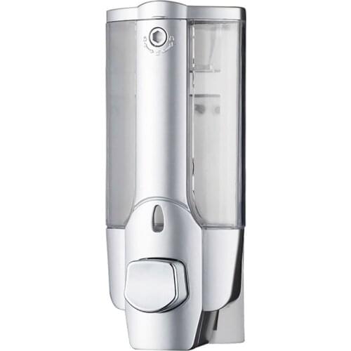 350ml Manual Soap Dispenser Kitchen Bathroom Wall Mounted Soap Dispenser for Liquid Container Shampoo Gel, Plastic