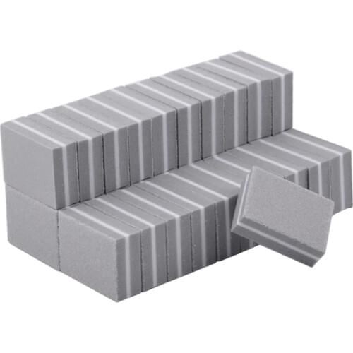 Wholesales 100pcs/lot Mini Nail File Buffers Double Side Nail Polish Blocks Sponge Grinding Polishing Beauty Manicure Tools