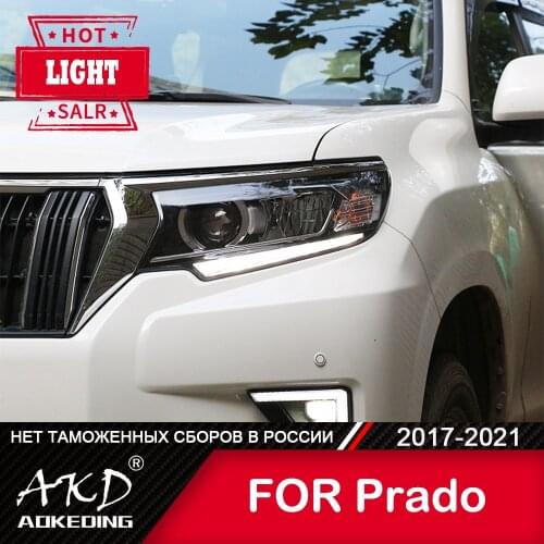 Head Lamp For Car Toyota Prado 2016-2020 LC150 Headlights Fog Lights Day Running Light DRL H7 LED Bi Xenon Bulb Car Accessory