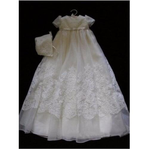 Baby girl dresses embroidery pearl 1 year birthday dress wedding party christening baby girl clothes for 3-24 month