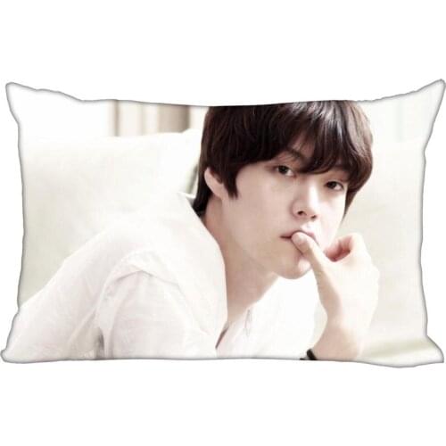 Hot Korea-Pop Custom Ahn Jae Hyeon Satin Pillowcase 35x45cm (one side) Printed Zipper Silk PillowCover Custom Logo gift