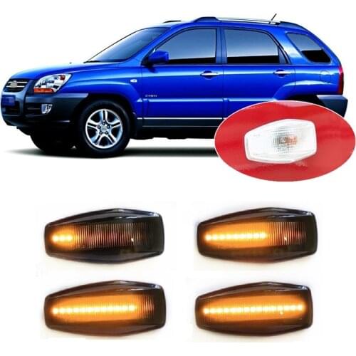 Fit for Kia Sportage JE KM 2004-2010 Lamp Dynamic LED Indicator Side Marker Signal Light Accessories