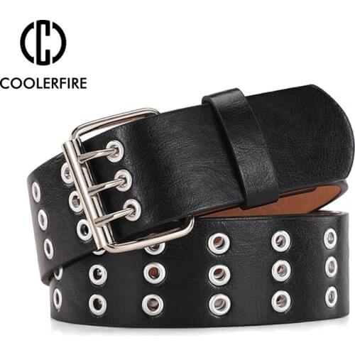 Women Belts luxury Genuine Leather Pin Buckle Belts for Women Fashion Alloy Retro Decorative Punk Jeans Decorative Ladies Strap