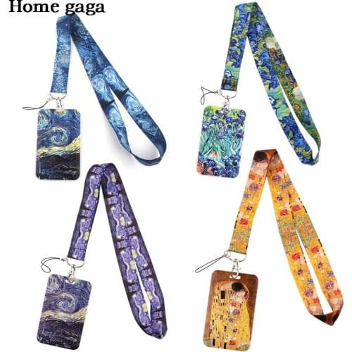DB167 Homegaga Painting Art Neck Strap Lanyards ID Card Badge Holder keychain Cell Phone Strap Gift Ribbon Webbing Lanyard Gift