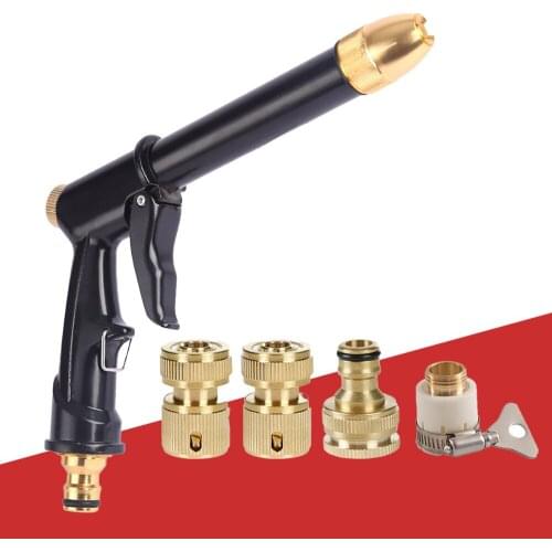 Garden Hose Nozzle Spray Gun , Rotaing Water Adjustmen Nozzle , High Pressure Sprayer . , Heavy Duty Metal , Brass Zinc Alloy