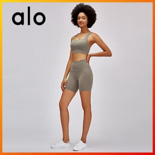 Alo Yoga 8-color Womens Shorts Running Squat Fitness High Waist Pants Breathable Wicking Cycling Shorts