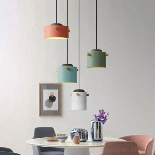 Nordic Aluminum Industrial Pendant Light Simple Art Kitchen Dining Room Bedroom Living Room Pendant Bar Cafe Decorative Lighting