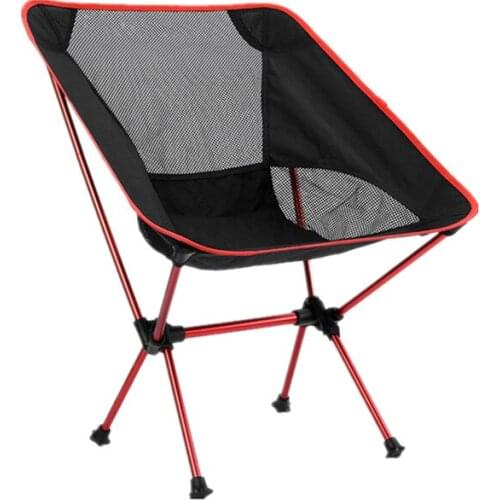 Outdoor preparation folding aluminum alloy fishing chair outdoor camping barbecue beach leisure moon chair